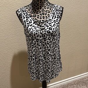 Wild Elegance Leopard Print Tank Top